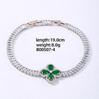Zirconia Flower Bracelet Four-Leaf Clover Bracelet Women's Premium Sense Of Niche Temperament Light Luxury Exquisite Hand Accessories