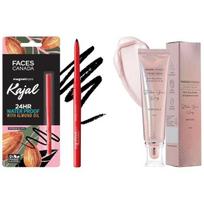 FACESCANADA Strobe Cream - Rose Gold, 30Ml And Faces Canada Magneteyes Kajal - Black, 0.35G Almondoil & Vitamine