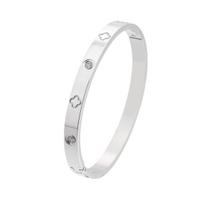 New Four-Leaf Clover Titanium Steel Couple Bracelet Simple Elegant Titanium Steel Jewellery Stainless Steel Bracelet
