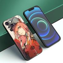 Anime Zero Two Darling Phone Case For Apple iPhone 12 13 Mini 11 14 15 Pro Max 7 8 Plus X XR XS SE 2020 2022 Black Silicone Case iPhone 7(8) Plus