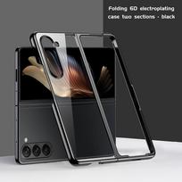 6D Dengimo Telefono Dėklas Samsung Z Flip 1 2 3 4 5 6 Z Fold 2 3 4 5 6 Motorola Razr 40 50 Oppo Find N N2 N3 N5 N2 Flip Sustorėjusio Krašto Skaidrumas Samsung Z Flip3 juoda