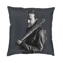 Nordic Style The Walking Dead Cushion Covers 45x45cm Soft Horror Zombie TV Show Pillow for Sofa Square Pillowcase Decoration 30x30cm gray