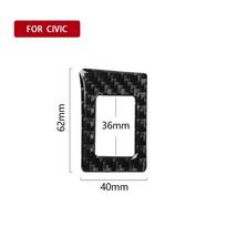 Fit For Honda Civic 10th 2016-19 Car Accessories Car Interior Sticker Carbon Fiber Car Double Flash Button Protector juoda