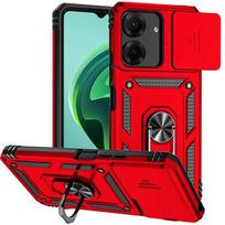 Dėklas Xiaomi Redmi 13C, slankiojantis objektyvo apsauga, smūgiams atsparus šarvuotas telefono dėklas, skirtas Xiaomi Redmi 13C 13 C Redmi13C, dangtelis su žiedu-laikikliu For Redmi 13C black