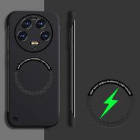 Saldainiai Magsafe Magnetinis Berėmis Telefono Tvirtas Dėklas Xiaomi 15 Ultra 15 Pro 14 Ultra 13 13T Pro Matinis Kietas PC Belaidis Įkrovimas Magsafing Dangtelis For Xiaomi 15 Ultra juoda