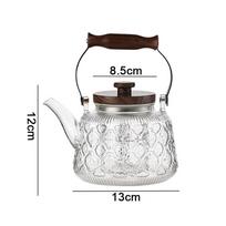 Stiklinis arbatinukas su infuzoriaus rankena, didelio borosilikato arbatos virdulys, gėlių arbatos rinkinys, virtuvės indukcinė dujinė viryklė, arbatinukas namams, arbatos reikmenys gryna