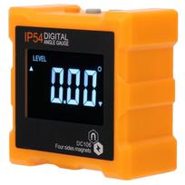 Skaitmeninis LCD kampamatis, kampų ieškiklis, matuoklis, inklinometras IP54, su magnetiniu, pramoniniam matavimui black