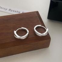Cross-inlaid Diamond Earbuds Light Luxury Earrings Commuting Temperament Niche High-end Earrings New Style