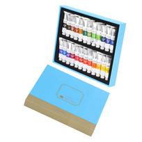 Vandens spalvų dažų tūbelių rinkinys 5ML Skaidrus pigmentas Greitai džiūstantis Daugkartinio naudojimo Lengvai maišomas Aukštos sodrumo 24 Colors