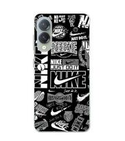 Case For Samsung Galaxy S25 Edge Nike air logo Download Nike Graffiti Black and white Maniacase juoda