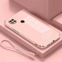 For Xiaomi Redmi 9C NFC Case Luxury Square Plating Poco C31 Redmi 10A Sport Phone Case ShockProof Silicone Back Cover Fundas Case & Strap&Redmi 10A