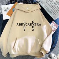 Lady Gaga Abracadabra Hoodies Printing Comfortable Aesthetic Sweatshirt With Hooded Gothic Clothing M beige