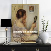 France Pierre-Auguste Renoir Canvas Painting, Auguste Renoir Impressionism Exhibition Museum Poster, Vintage Oil Paint Home Decor No Frame 21*30cm No Frame