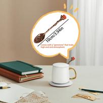 Natural Crystal Coffee Spoons With Vintage Carving Creative Dessert Stirring Spoon One Size