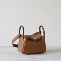 Half Wax Thread Lindi Bag Mini Top Layer Togo Cowhide Leather Single Shoulder Handbag Crossbody Women's Bag Doctor Bag Crossbody Bag 19-10.5-14cm box ruda