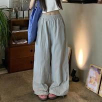 Women's High-waisted Baggy Casual Pocket Wide-leg Pant M pilka spalva