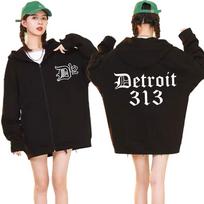 Band Rap Singer Zipper Hoodie Men's and Women's Fashion Zipper Hoodie Sportswear Jacket Hip Hop Street Wear S