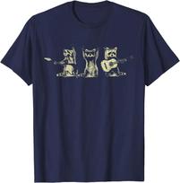 Funny Raccoon Music Band Electric Acoustic Guitar Racoons T-Shirt S armijos žalia spalva