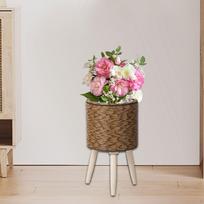Plant Basket with Legs Flower Pot Pastoral Display Planter for Balcony Greenhouse Dining ruda