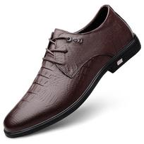 2024 m. prabangaus prekės ženklo pavasariniai natūralios odos vyriški batai su raišteliais Oksfordai Stilingi vyriški batai vestuvėms, biurui, laisvalaikiui 36 ruda