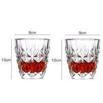 330ml/380ml Deimantais raižytos vyno taurės Prabangios kokteilinės viskio taurės 2 vnt. Elegantiškos skaidrios gėrimų taurės Išskirtinės dovanos 2pcs