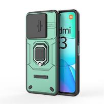 For Xiaomi Redmi 13x Case Slide Camera Len Phone Cases Xiaomi Redmi 13x Funda Shockproof Armor TPU PC Cover Xiaomi Redmi 13x For Redmi 13x žalia
