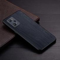 Case For Realme Q5 Pro Coque Simple Unique Design Lightweight Wooden Pattern Pu Leather Cover for Realme Q5 Pro Case Realme Q5 juoda