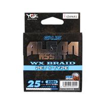 YGK Algon Assist WX pintas valas PET tipo 6m Dydis 25, 220lb Baltas (9255) balta