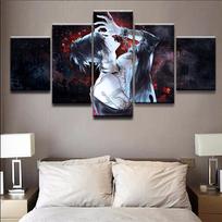 Karštas išpardavimas Moduliniai spaudiniai 5 vienetai Tokyo Ghouls Pictures Namų apdaila Animacija Paveikslai Biuro drobė Plakatas Sienų Meno Rėmas 20x35cm*2  20x45cm*2  20x55cm*1