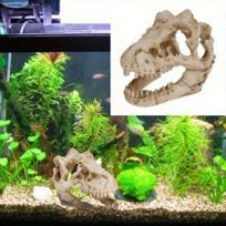 1 Pcs Dragon Resin Aquarium/Terrarium Decoration Crocodile Skull For Fish Tank green
