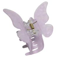 Alien Butterfly Hair Grab Simple Versatile Butterfly Acetic Acid Hair Clip Elegant Korean Pan Headed Horsetail Fashion Headwear violetinė