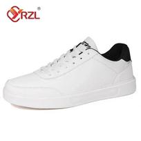 YRZL White Shoes Men Couples Casual Skateboard Shoes Comfortable Sneakers Lightweight Walking Women Tenis Shoes Plus Size 36-46 36 white