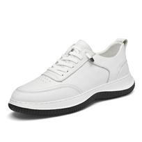 Luxury Brand Men Skateboard Footwear Genuine Leather Casual Shoes for Men Comfortable Sneakers Lightweight Walking Sport Shoes 38 balta