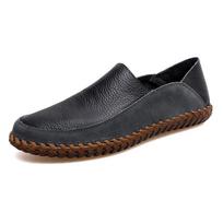 Nauji laisvalaikio odiniai batai vyrams Slip On Loafers Vyriški lengvi vyriški sportbačiai plokšti odiniai sportbačiai Vyras 38 ruda