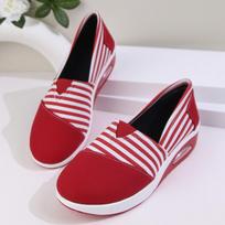 Women's Flats Sport Shoes New Tide Women Casual Shoes Fashion Cozy Breathable Lightweight Walking Tennis Shoes Zapatos De Mujer 36 raudona