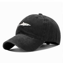 Feedback discounts, foreign popular cartoon washed embroidered shark baseball cap hat Adjustable
