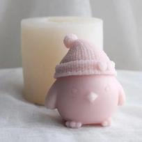 Cute Creative Cartoon Chicken Originality Silicone Mold Making Candle Molds Gift Molds Accessories Creative Gifts Home Decor white