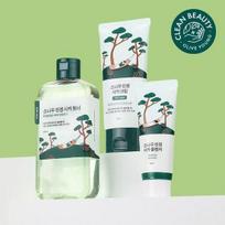 ROUND LAB for Men Pine Tree Calming Toner/Cream 2-piece set (+ 40ml cleanser included) white
