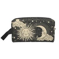 Tarot Sun Moon Witchy Astrology Travel Toiletry Bag Large Makeup Cosmetic Bag Pouch for Women Men Gifts Waterproof Storage Bags 25.5x16x12.5CM juoda