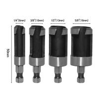 Hex Drill Bit Set Metal 1/4\  3/8\  1/2\  5/8\  6.35mm Hex Shank