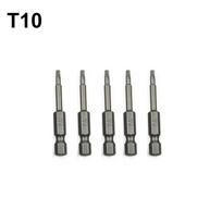 Efficient Hex Shank Fivepoint Magnetic Torx Screwdriver Bits 5PCS Package