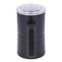 4 in 1 Milk Frother and Steamer Automatic Magnetic Suspension Warm and Cold Milk Foamer for Coffee US Plug gray