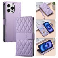 For Samsung Galaxy S24 Ultra S23 FE S22 Plus S22+ S23+ S24+ S25+ A15 A55 5G PU Leather Flip Case Cover Magnetic Wallet With Card Slots Soft TPU Shell Long Strap (Only) violetinė