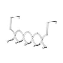 Retractable Hook Behind the Door,Stainless Steel Rack with 4/5/ 6 Hooks,Heavy-Duty Hanger for Towels,Coats,Bag,Hat,1 Pack Small Hook