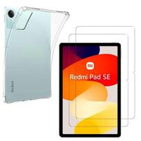 Screen Protector Film for Xiaomi Redmi Pad SE and Transparent Shockproof Case