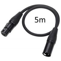 XLR Male to XLR Female 3-pin Cable - 5m - Microphone Sound Speaker Amplifier DMX Console Phonillico® juoda