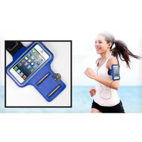 Blue Sports Armband compatible with iPhone 13-13 PRO-12-11-SE-XR-X-XS-8-7-6-5 - Adjustable Protection Running Sport Gym Phonillico® mėlyna