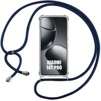 Case for Xiaomi 14T Pro, Reinforced Protection with Navy Blue Lanyard - E.F.Connection®