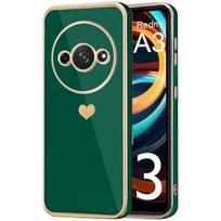 Coque - E.F.CONNECTION - pour Xiaomi Redmi A3 - Anti-Rayures - Souple - Silicone TPU - Vert Nuit