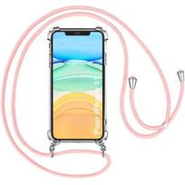 Protective Case - E.F.CONNECTION - for iPhone 11 - Transparent-Pink - Thin - Shockproof